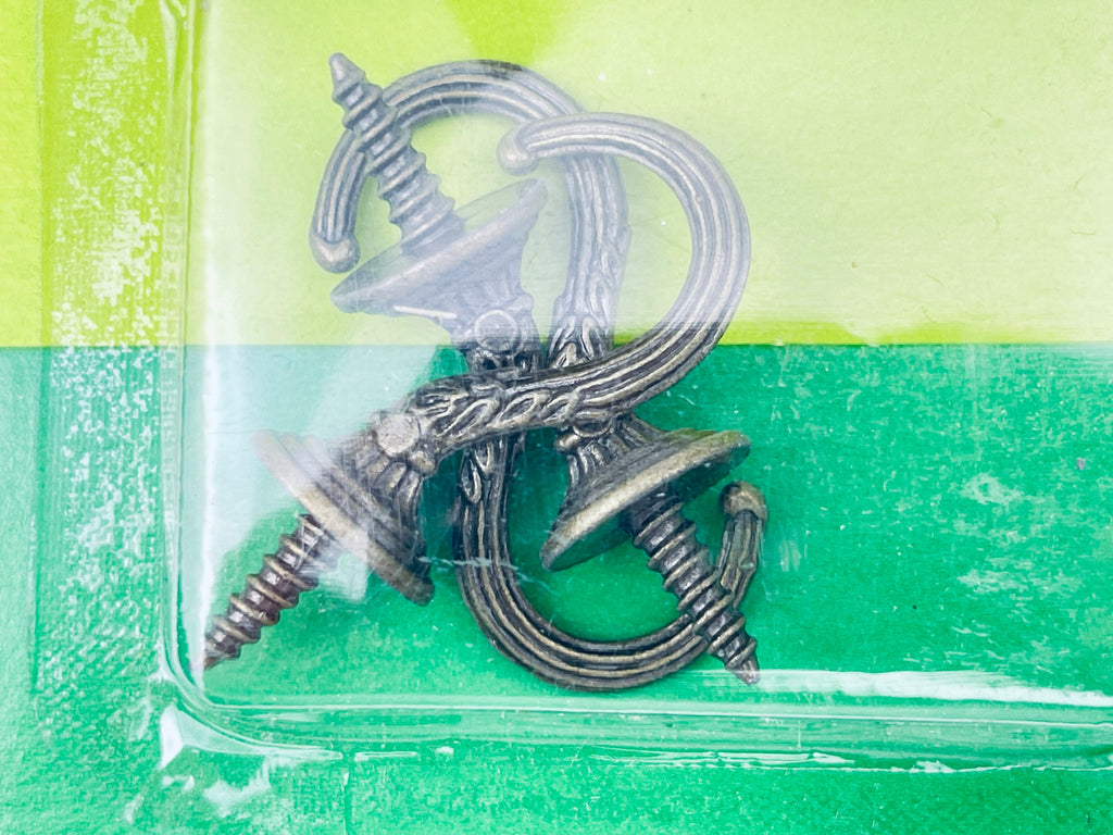 Product image for 'vintage 1970s metal ceiling plant hangers nos with mounting screws' (view e7d5a9)