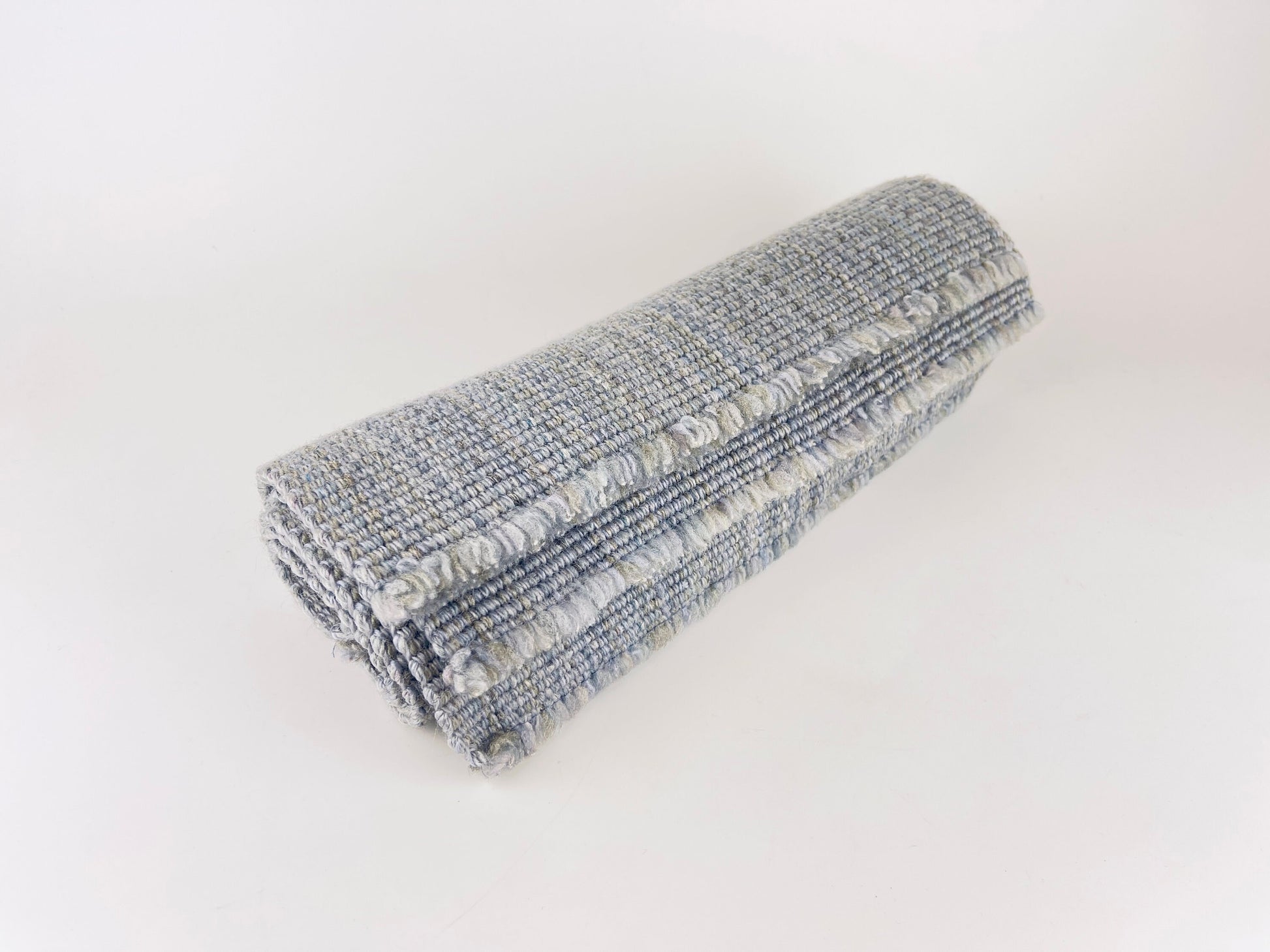 Product image for 'vintage rectangular grey blue stripped fringe style place mats set of three 3' (view 88b87a)
