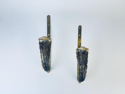 Product image for 'vintage kirsch gold painted ornate decorative feather curtain holdback tieback 5662 b pairs sold separately' (view 4c51ba)