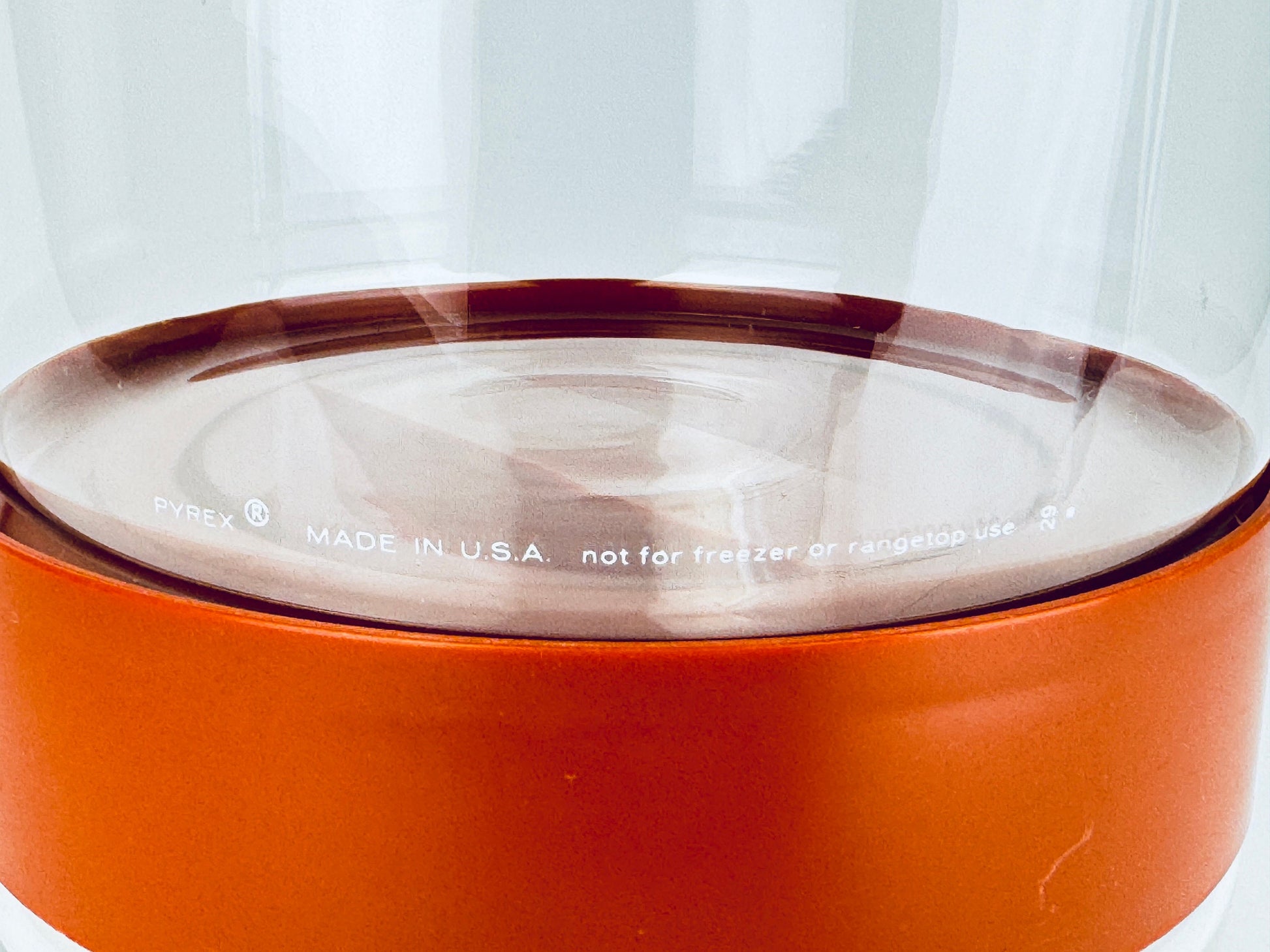 Product image for 'vintage pyrex burnt orange plastic lid glass jar containers made in usa sold separately' (view b5fd6a)