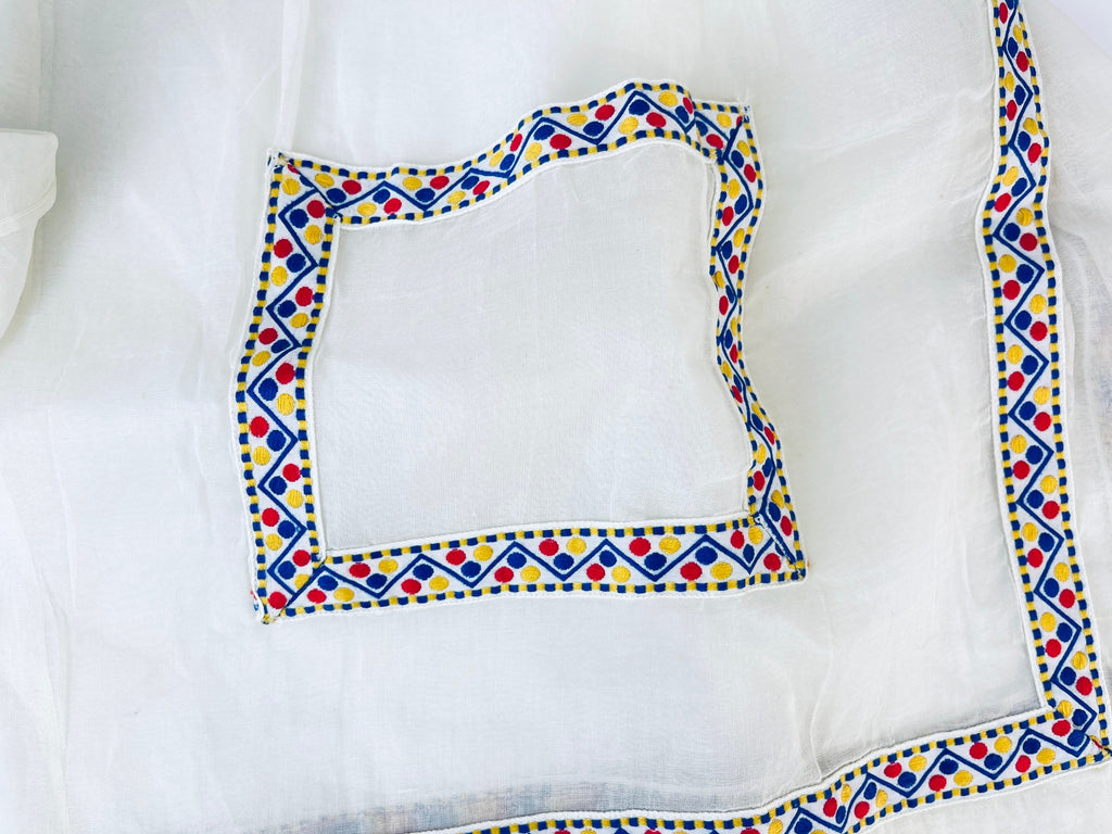 Product image for 'vintage polka dot organza waist apron ukrainian pattern' (view b162e9)