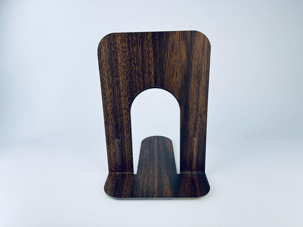 Product image for 'vintage faux wood metal book ends set of two 2' (view a50c49)