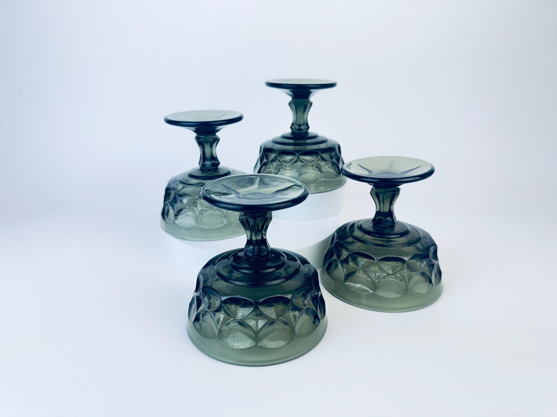 Product image for 'vintage smokey black champagne glasses set of four 4 perspective by noritake made in japan' (view 0fc37b)