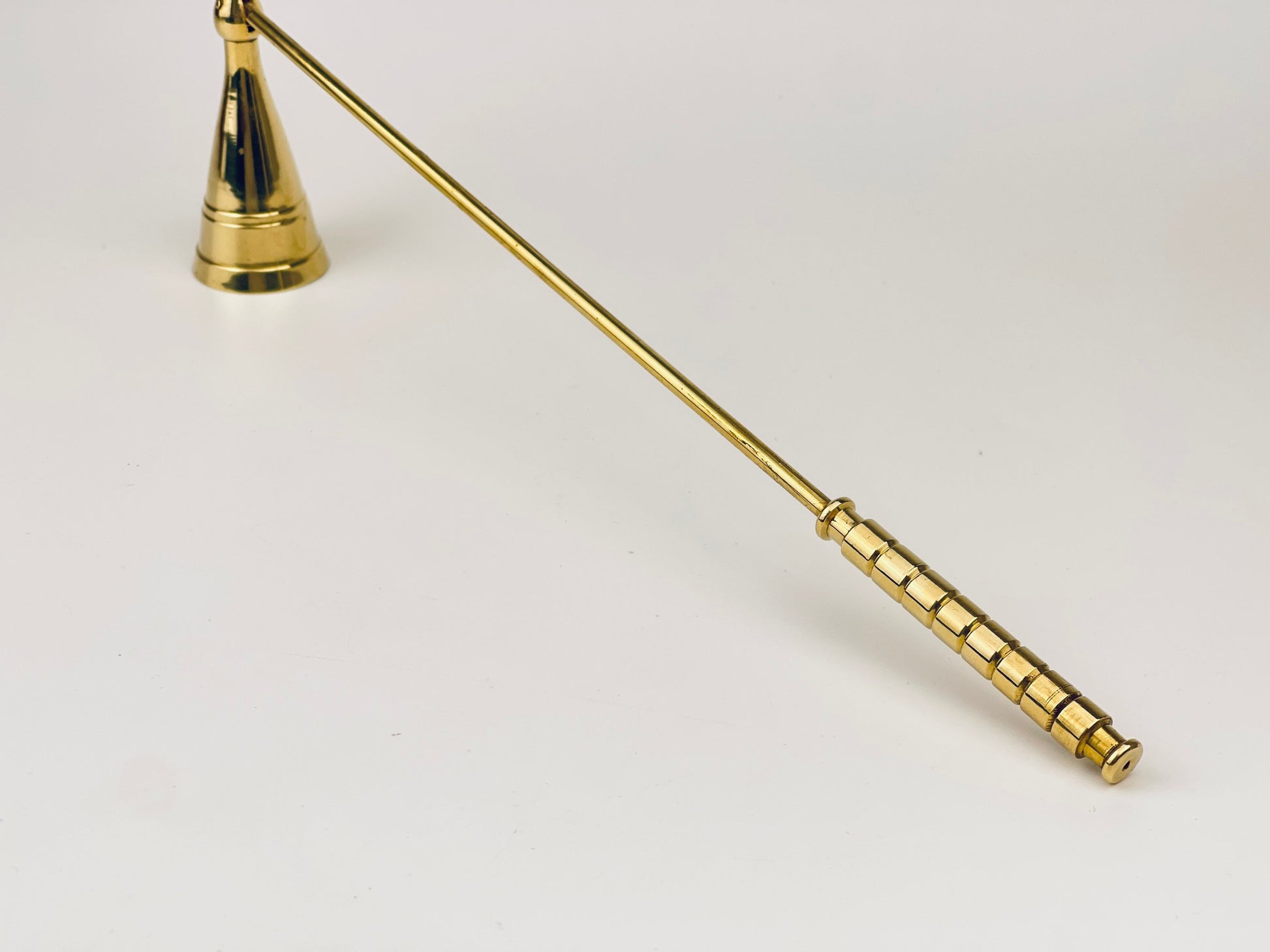 Product image for 'vintage brass candle snuffer doubter striped dome new old stock nos' (view dc6f63)