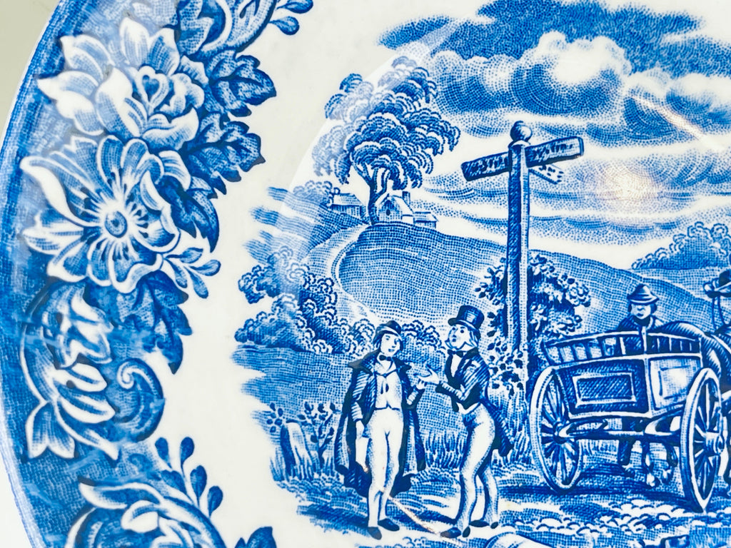 Product image for 'vintage dickens series blue transferware english ironstone bowl made in england sold separately' (view d16fba)