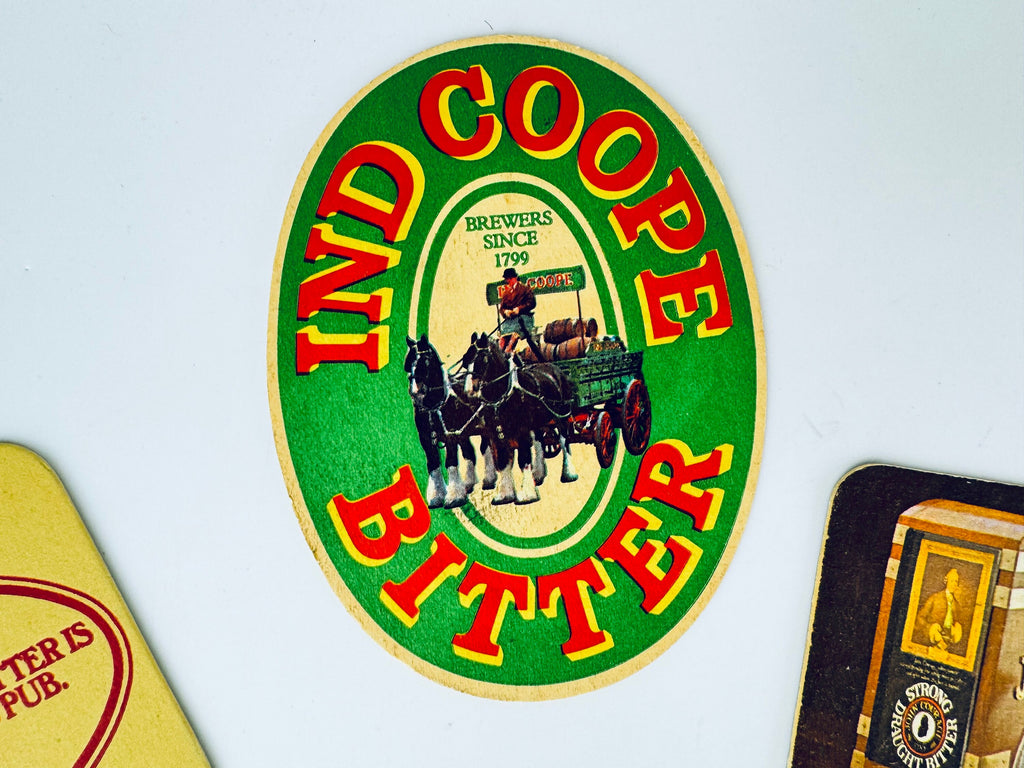 Product image for 'vintage english bitter ale bar coasters beer cocktail mat sold separately' (view c18d1a)