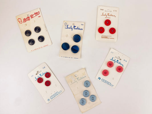 Product image for 'vintage lady fashion assorted buttons pink red brown blue sold individually' (view aed028)