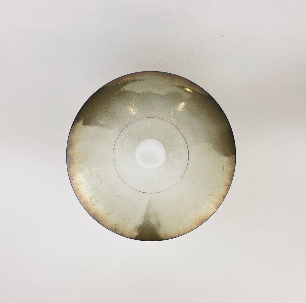 Product image for 'vintage mesa moss federal glass serving bowl ombre turquoise brown heat proof usa' (view b6b64e)