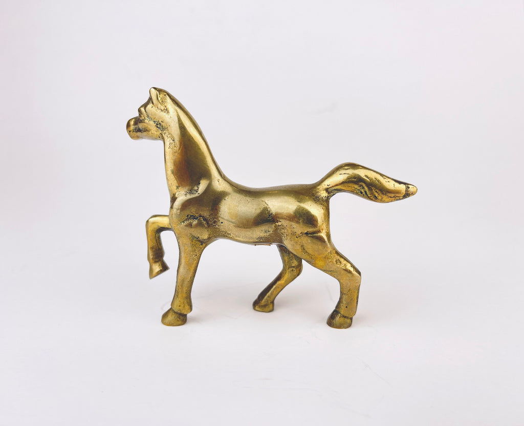 Product image for 'vintage solid brass tabletop horse sculpture' (view 1338a5)