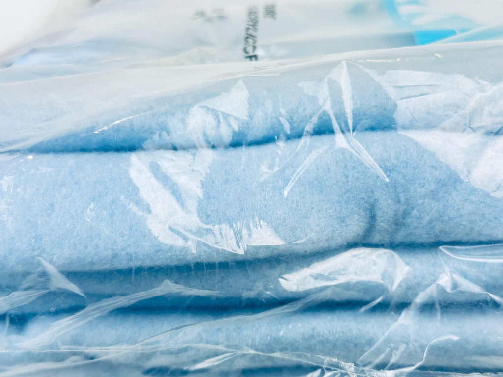 Product image for 'vintage arctic blue twin blanket satin ribbon trim new old stock nos made in canada by esmond' (view 6e80da)