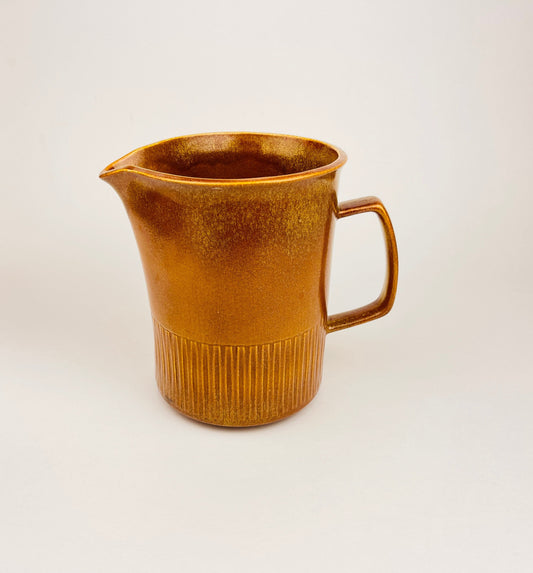 Product image for 'vintage egersund norway juice pitcher decanter brown drip glaze scandinavian decor' (view 9e849d)