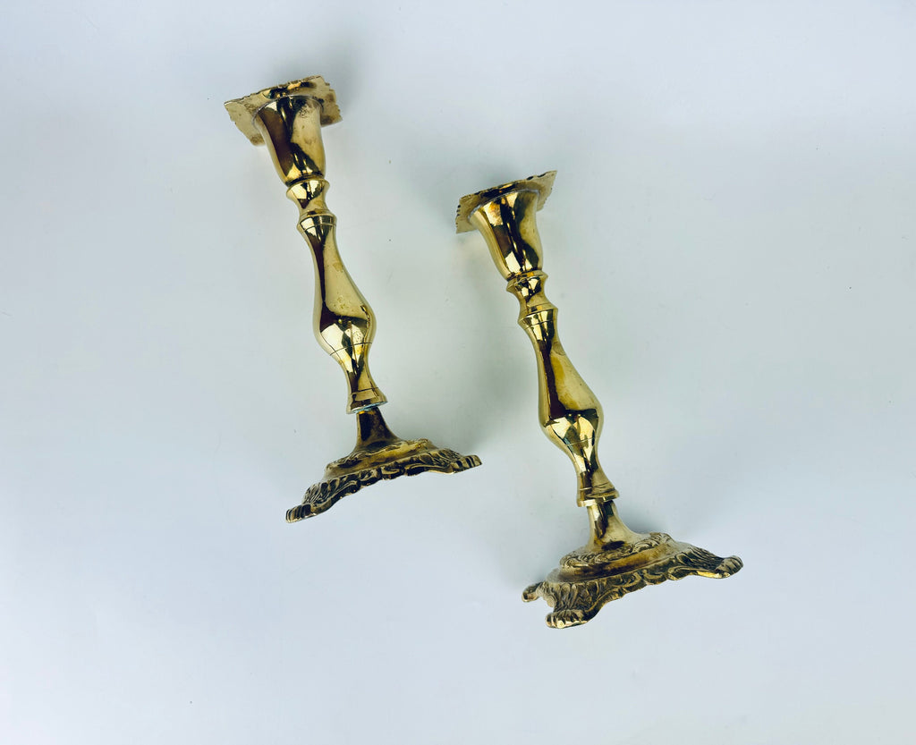 Product image for 'vintage brass candlestick holders set of two 2 sets sold separately' (view ab1de7)