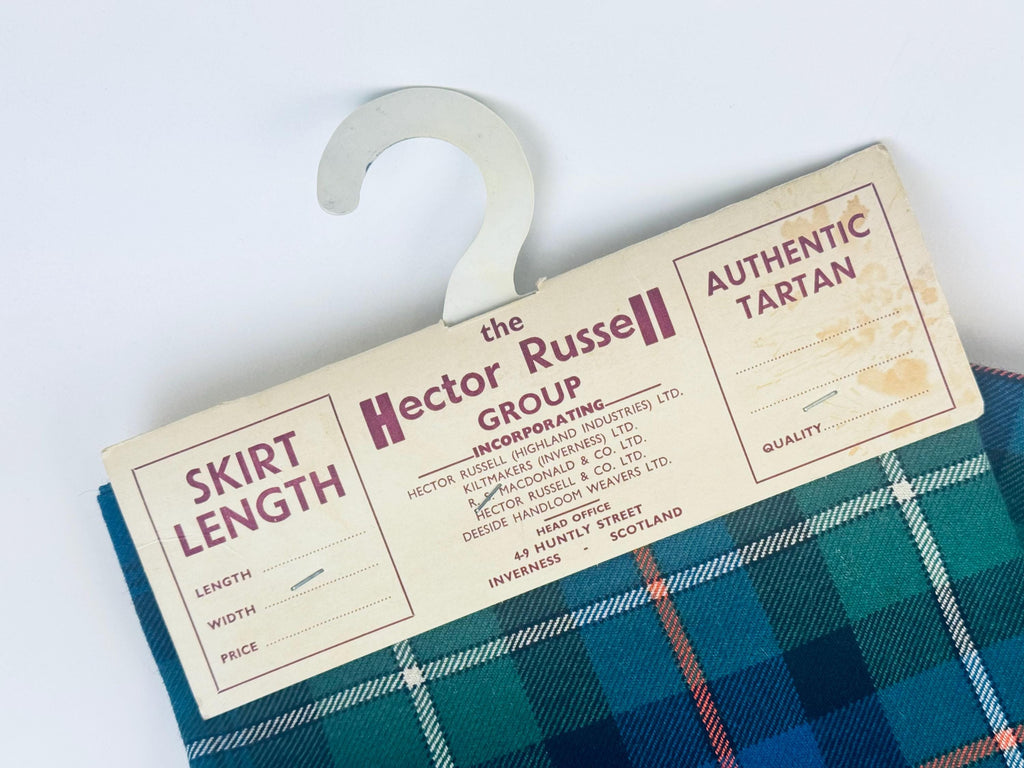 Product image for 'vintage authentic tartan plaid wool kilt fabric made in scotland the hector russell group' (view e1ca15)