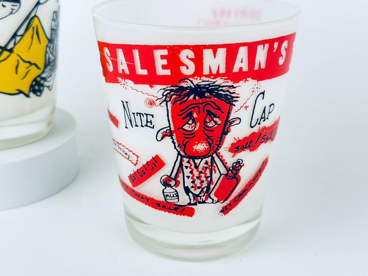 Product image for 'vintage funny gag gift barware liqueur measure glass set of two 2' (view 0c9612)