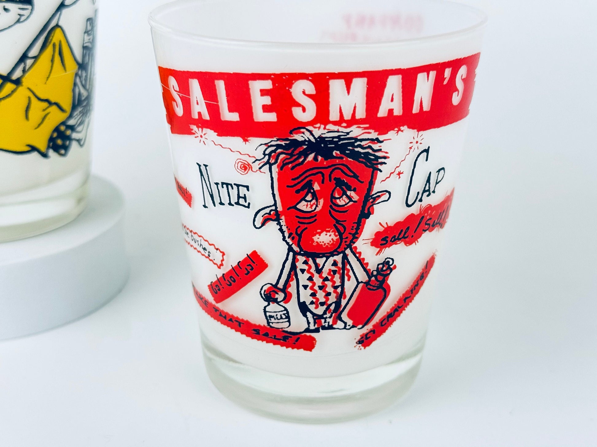 Product image for 'vintage funny gag gift barware liqueur measure glass set of two 2' (view 0c9612)