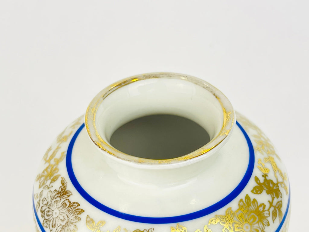 Product image for 'vintage bavaria crown germany patterned vase gold flower blue stripe' (view 60c0f5)