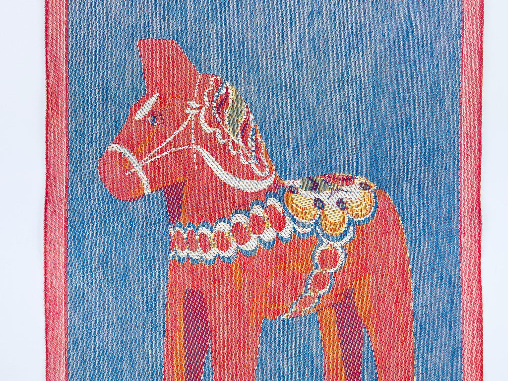 Product image for 'vintage ekelund dala horse woven tea towel 100 cotton made in sweden' (view 585d66)