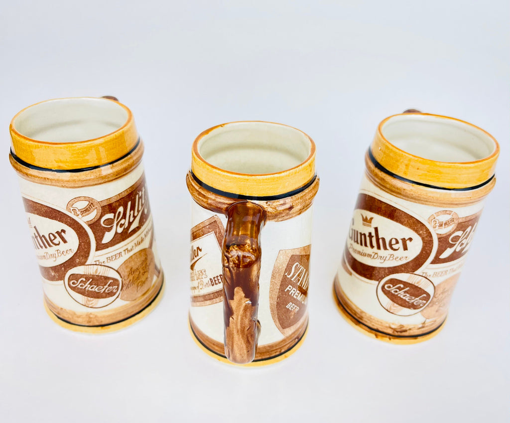 Product image for 'vintage miller high life ceramic beer stein the champagne of bottle beer america oldest lager beer set of three 3 made in japan' (view 045181)