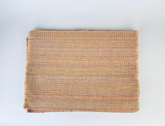 Product image for 'vintage light peach striped fringe style place mats set of five 5' (view decde6)