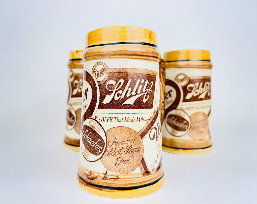 Product image for 'vintage miller high life ceramic beer stein the champagne of bottle beer america oldest lager beer set of three 3 made in japan' (view 0ccb3a)