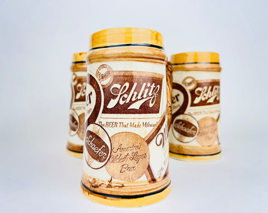 Product image for 'vintage miller high life ceramic beer stein the champagne of bottle beer america oldest lager beer set of three 3 made in japan' (view 0ccb3a)