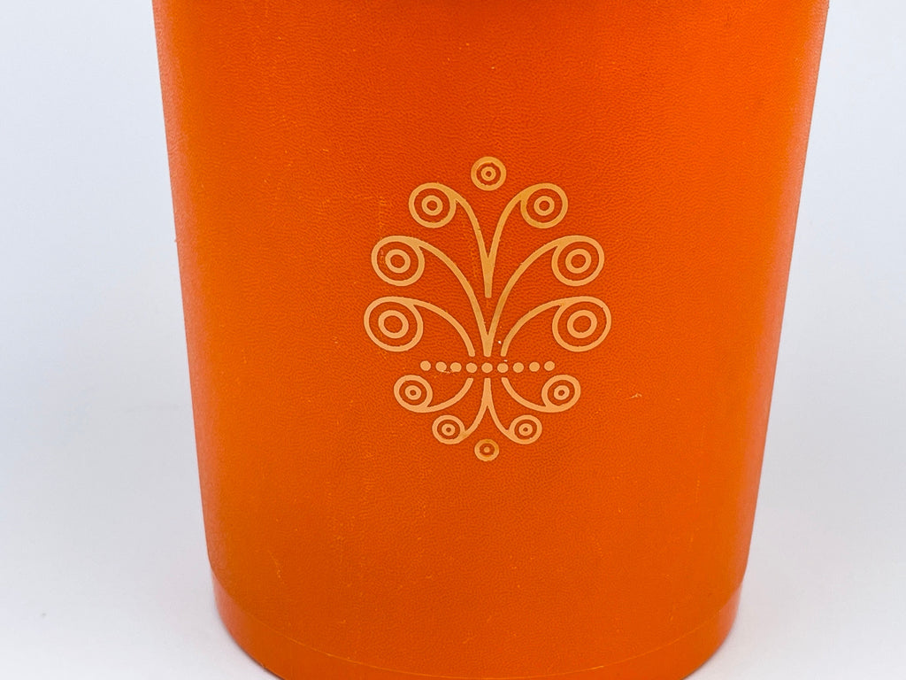 Product image for 'vintage harvest orange plastic tupperware countertop servalier container 809 3 maxi canister' (view c8a405)