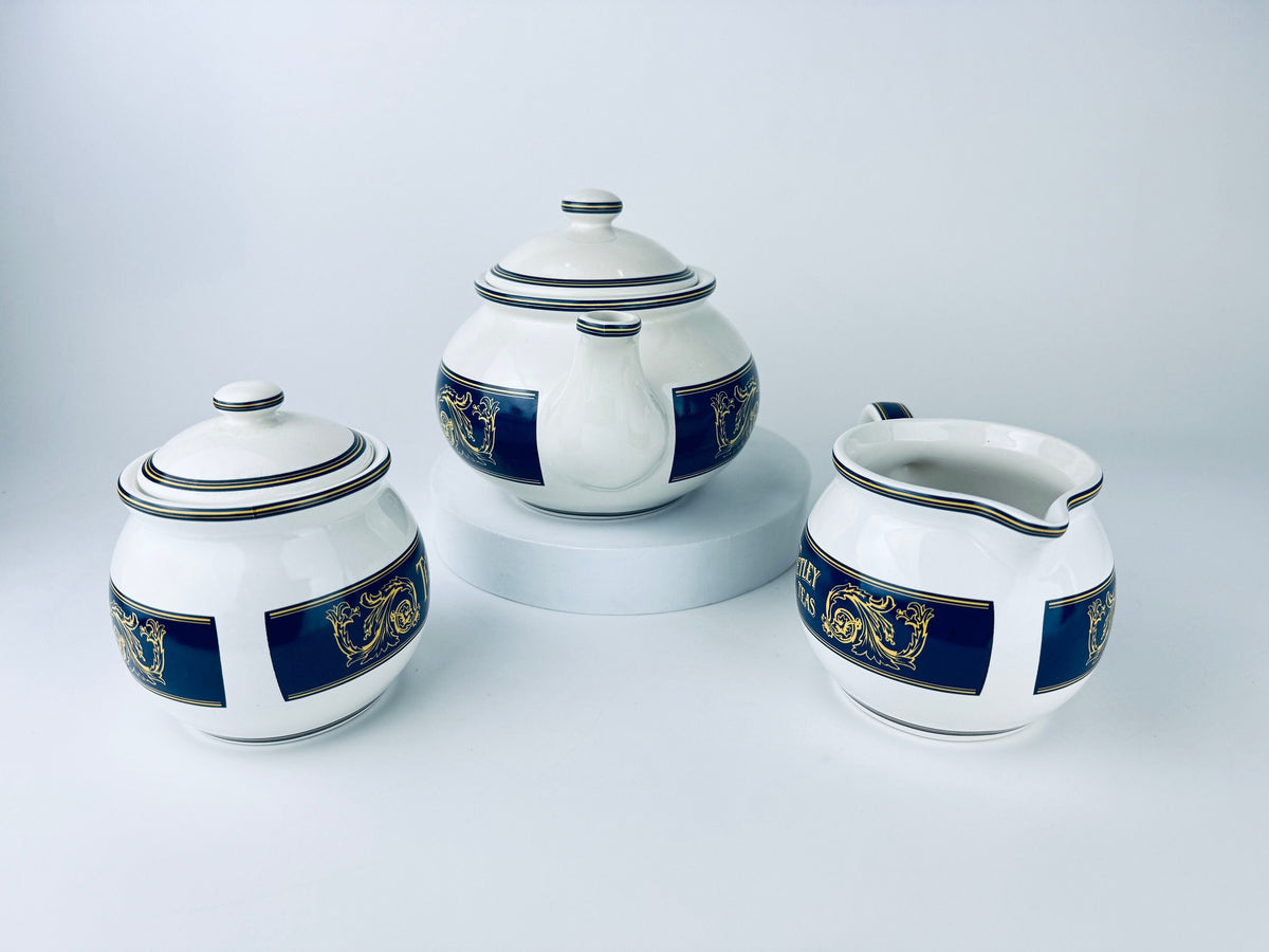 Product image for 'vintage tetley teas kettle teapot set since 1837 made by kilncraft in england promotional tea gift item' (view 55ca10)
