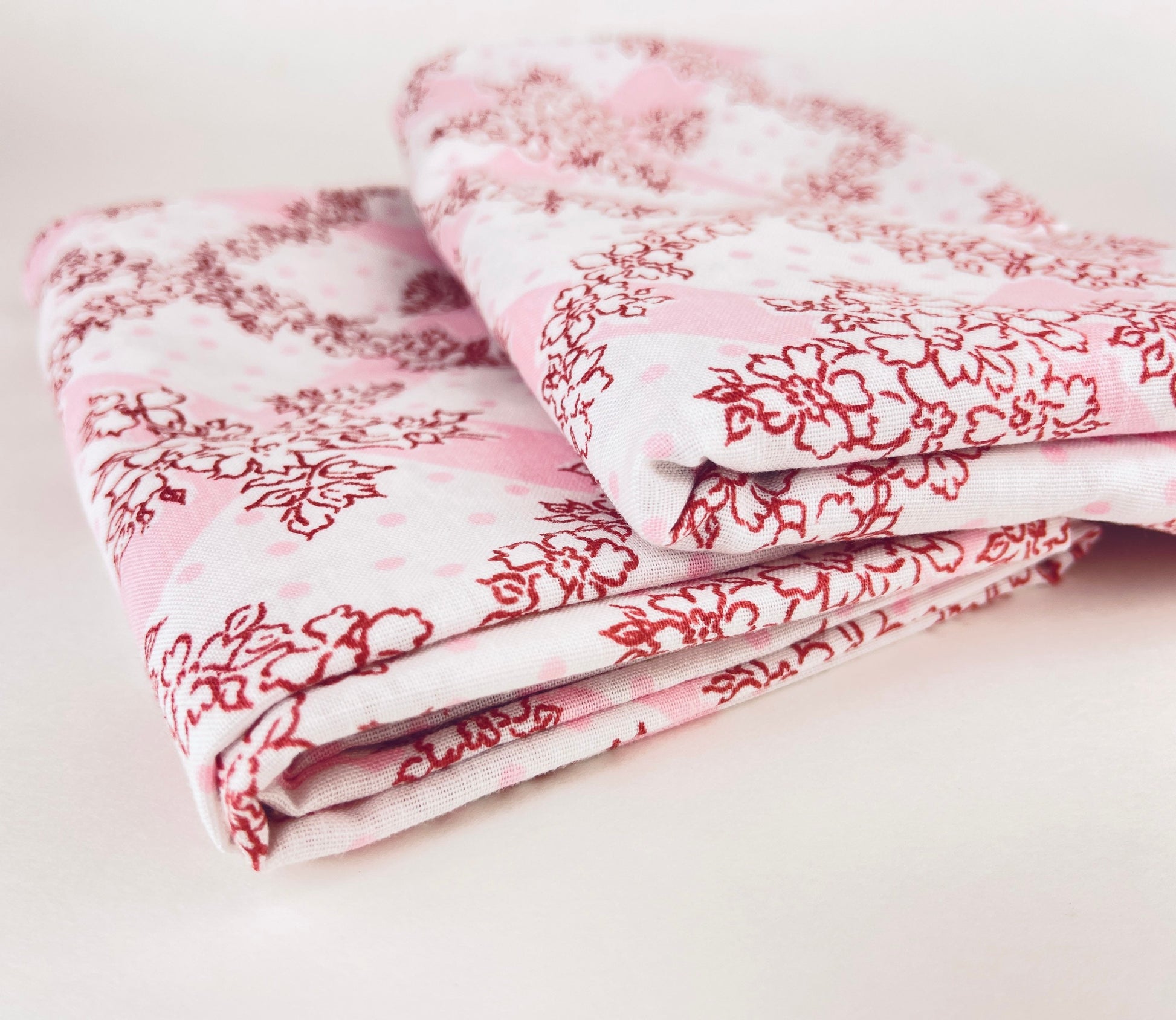 Product image for 'vintage sears queen pink floral pillow covers set of two 2 made in canada' (view b20f55)