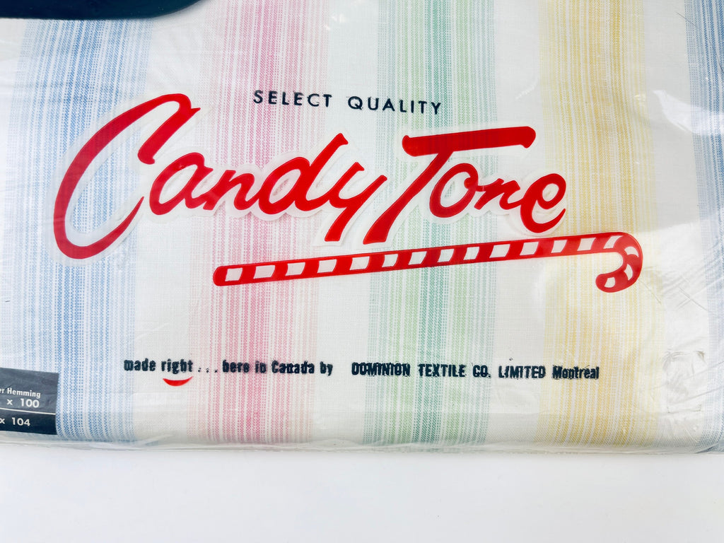 Product image for 'vintage tex made twin double candy tone striped pastel colour flat sheet made in canada sold separately' (view 3e6910)