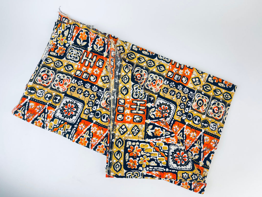 Product image for 'vintage bohemian patchwork fabric bold geometric floral design 33 x 76' (view 6224c2)