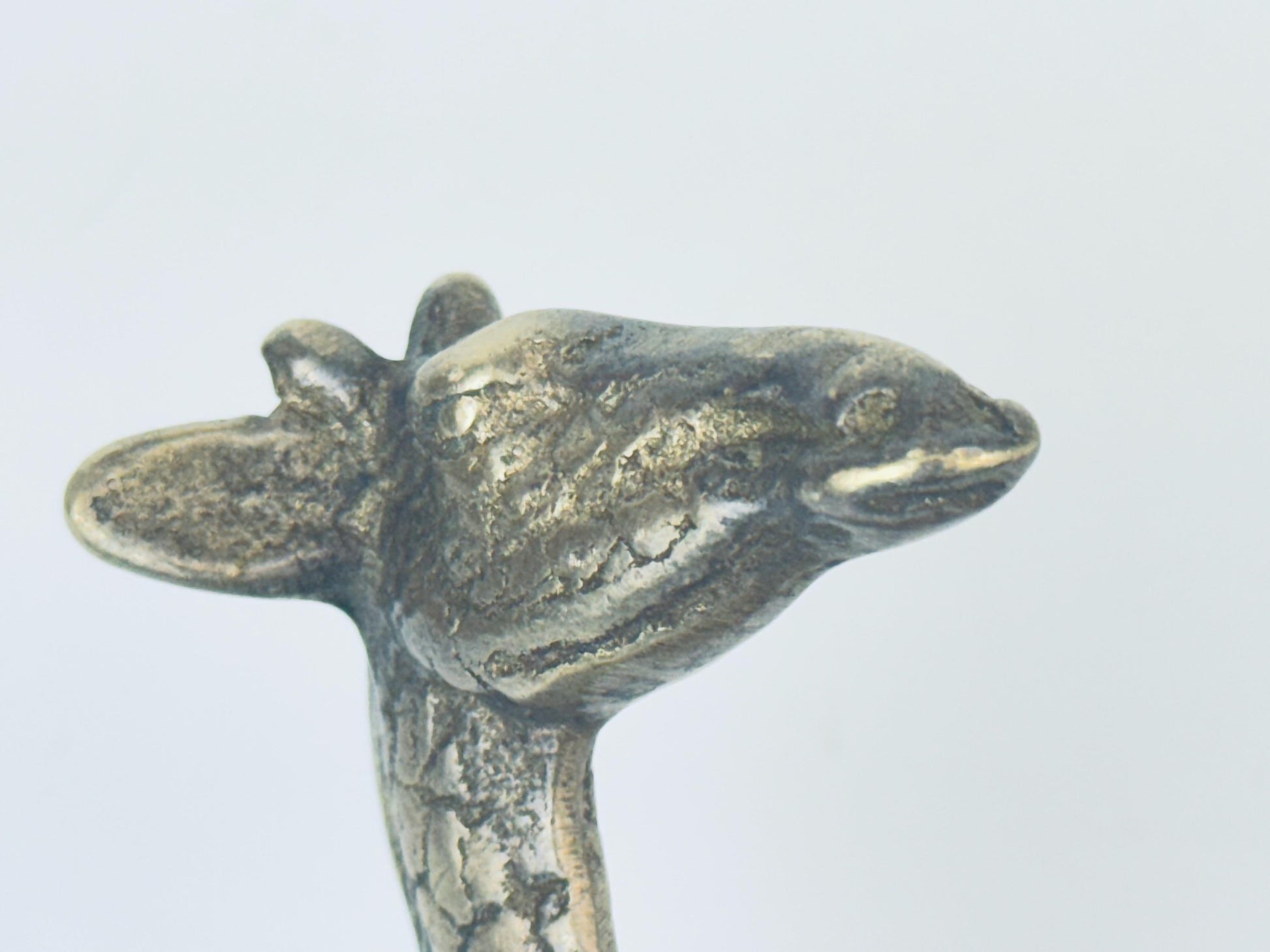 Product image for 'vintage solid brass giraffe wall mounted hook attractive aged metal patina' (view 577f65)