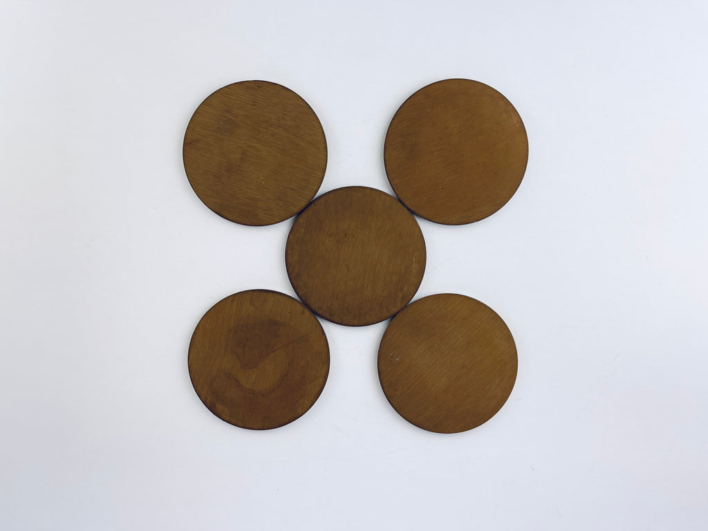 Product image for 'vintage faux wood outdoorsman coaster set set of five 5 pheasant deer fish' (view 5fd09a)