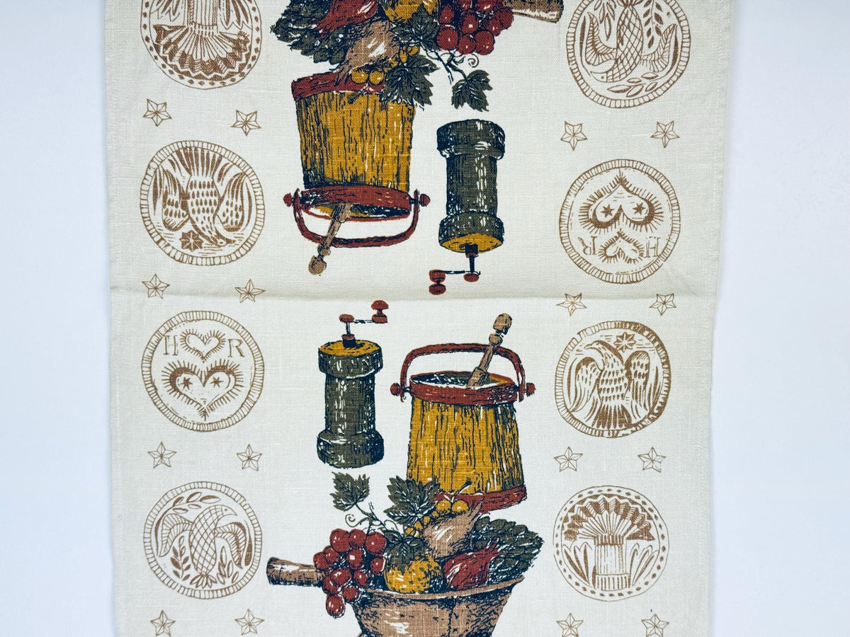 Product image for 'vintage old rustic kitchen linen tea towel duraweave kitchen fashions pure linen old country kitchen statement towel made in poland' (view 0a7ad5)