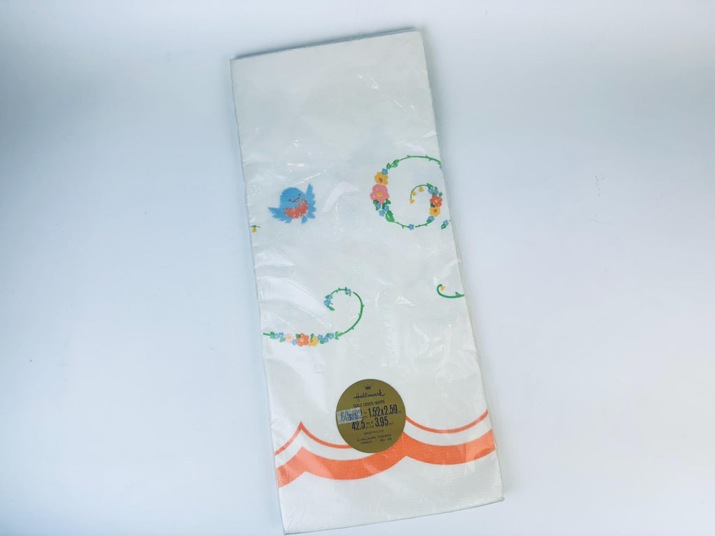 Product image for 'vintage happy birthday paper tablecloth new old stock nos made in usa' (view 94f229)