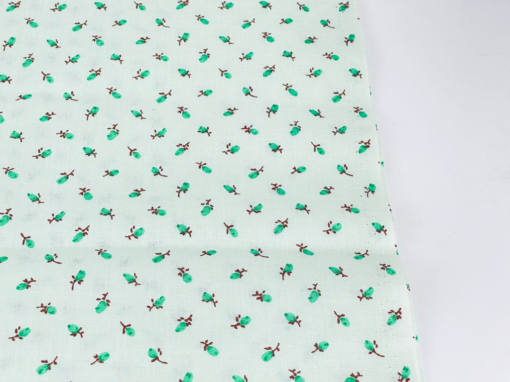 Product image for 'vintage mint green floral fabric material 42 x 44' (view 847820)
