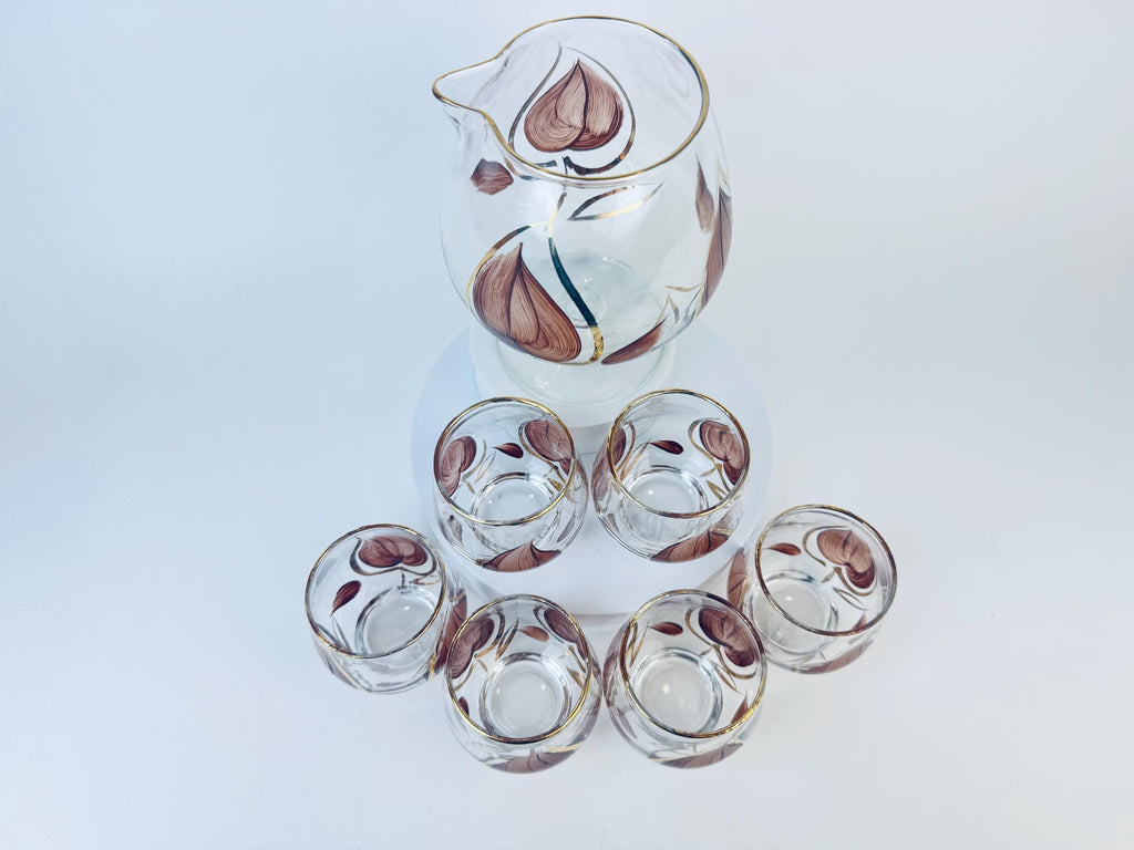 Product image for 'vintage enchant ware brandy snifter roly poly glass barware set made in canada' (view 572939)
