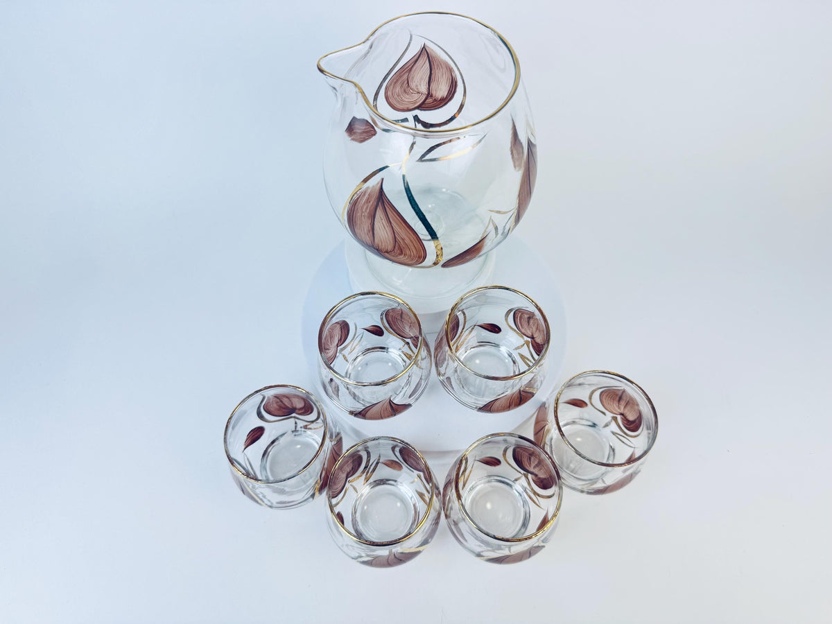 Product image for 'vintage enchant ware brandy snifter roly poly glass barware set made in canada' (view 572939)