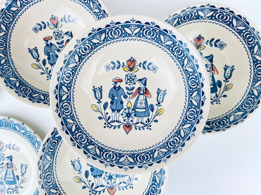 Product image for 'vintage staffordshire old granite plate bowl hearts flowers pattern johnson bros made in england sold individually' (view 882d1d)