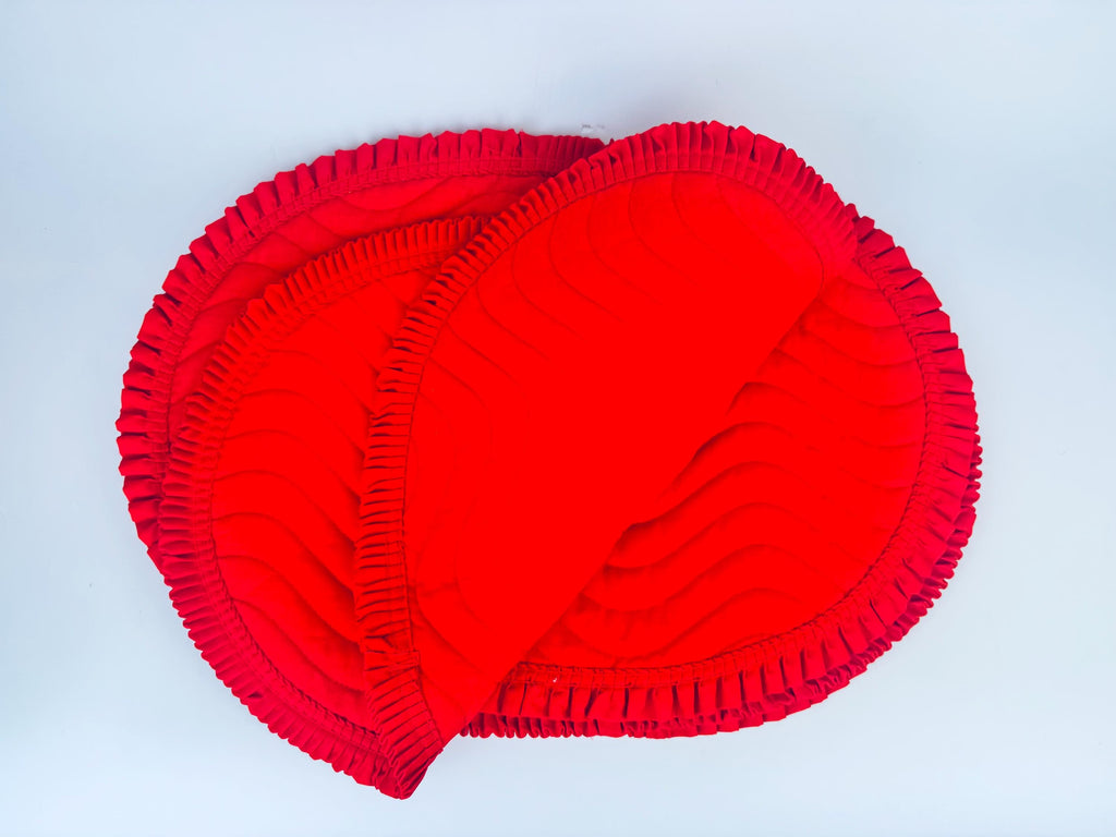 Product image for 'vintage red quilted place mats set of four 4 valentines tablescape' (view a56c2e)