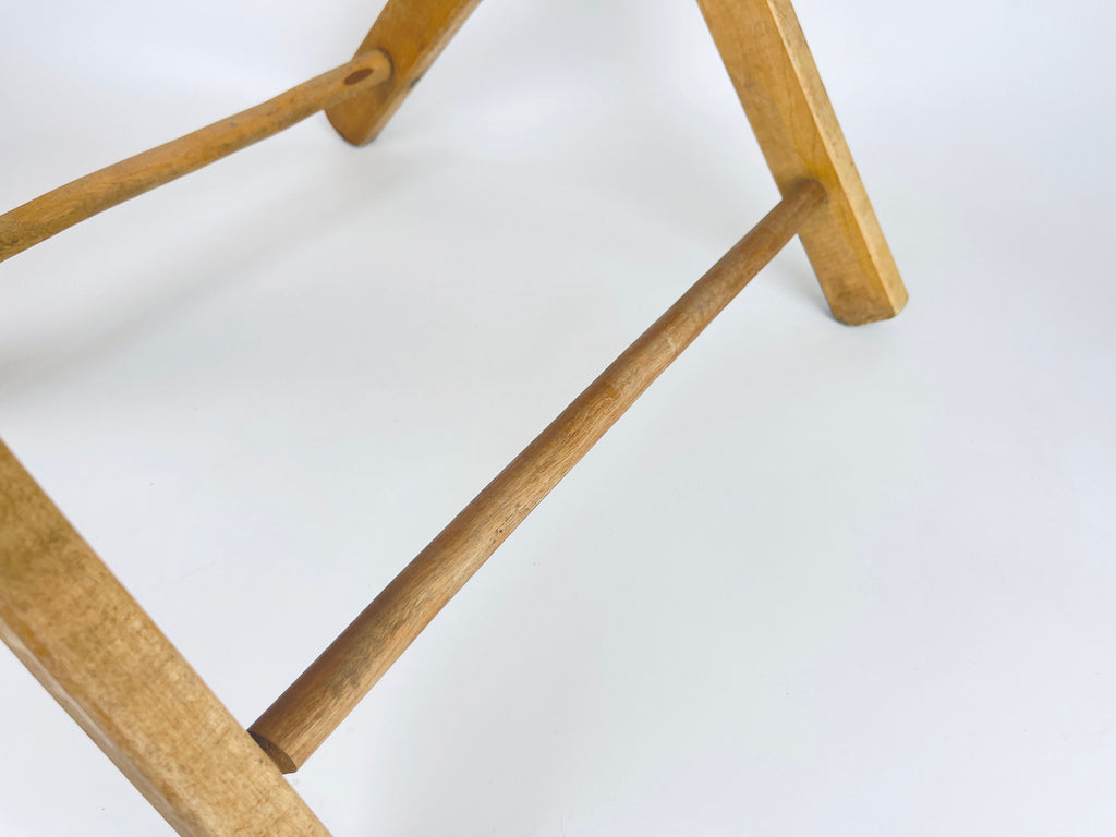 Product image for 'vintage folding wood striped cloth stool camping chair' (view e7d095)