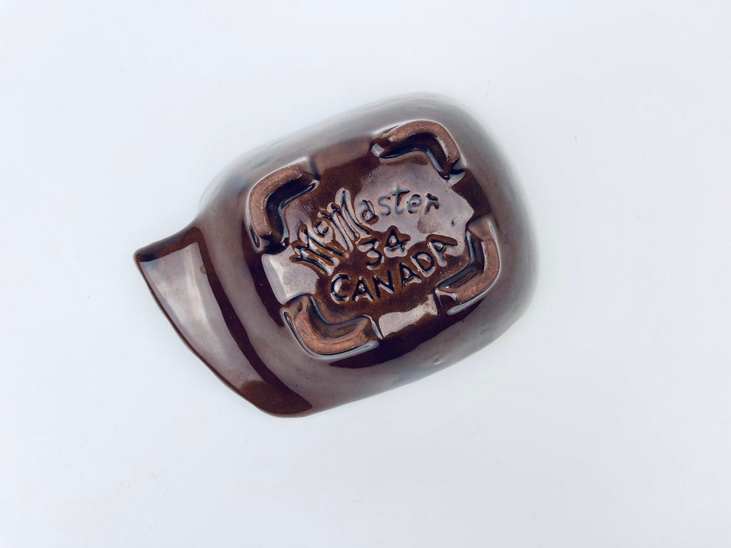 Product image for 'vintage mcmaster canada drip glazed red clay ashtray made in canada' (view 365179)