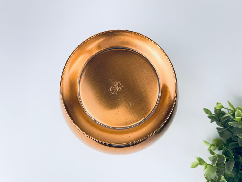 Product image for 'vintage round copper planter coppercraft guild attractive aged metal patina' (view 30862f)