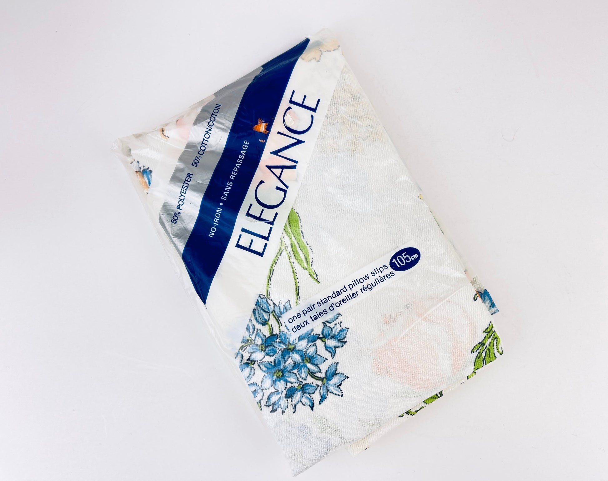 Product image for 'vintage elegance standard floral pillow cases set of two 2 50 50 cotton polyester blend made in canada new old stock nos' (view 3dde1a)