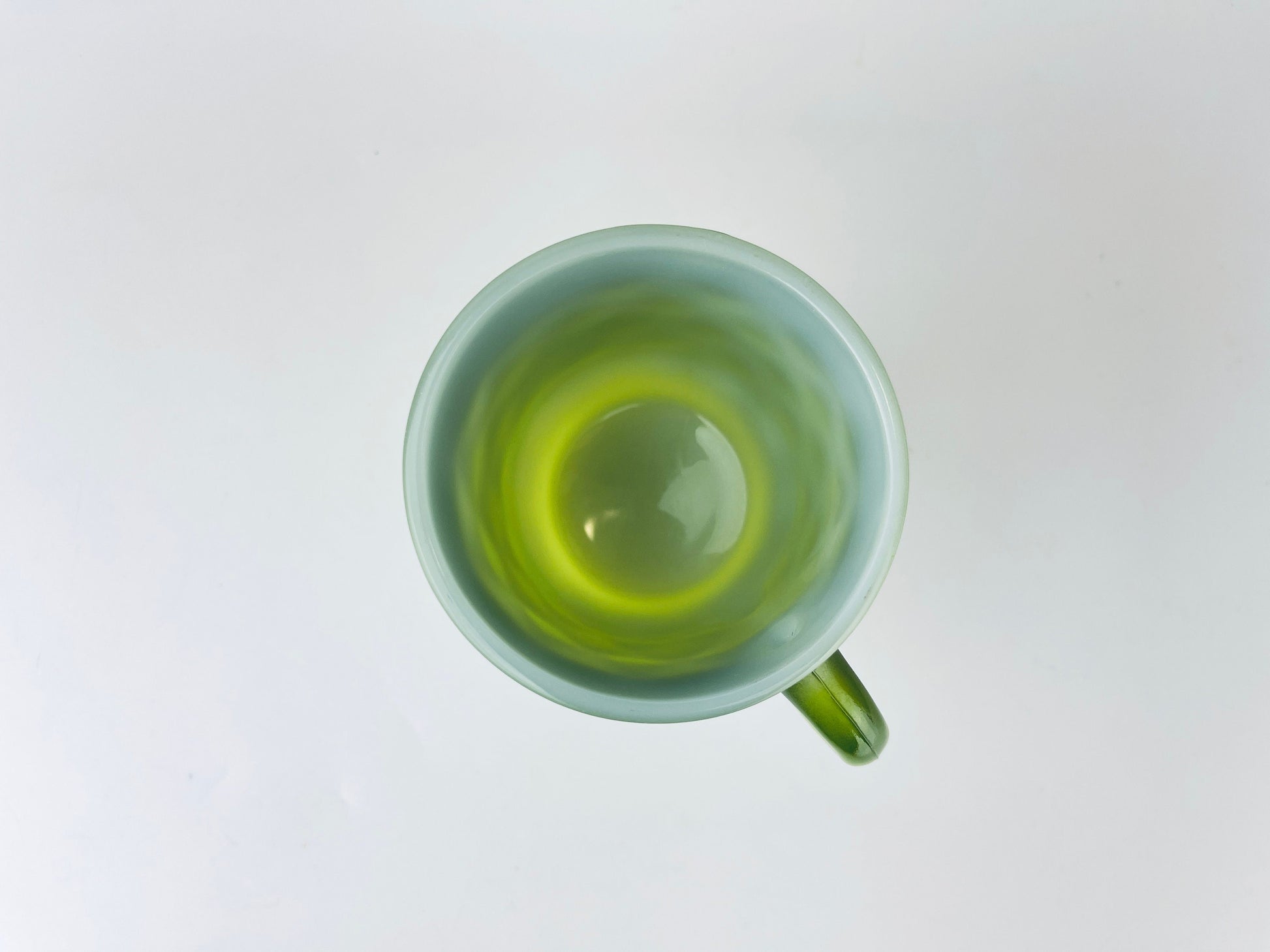 Product image for 'vintage anchor hocking fire king ombre kimberly glass mug made in usa green blue sold separately' (view de6850)