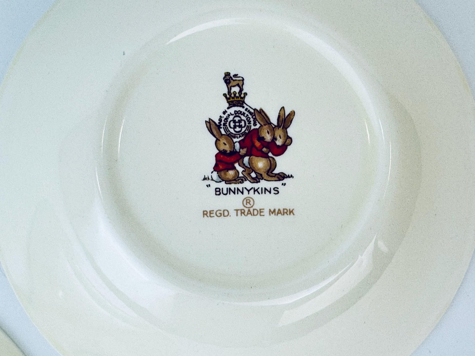 Product image for 'vintage bunnykins royal doulton plate bowl set cream ceramic 1950s english nursery dishware' (view e7cc1b)