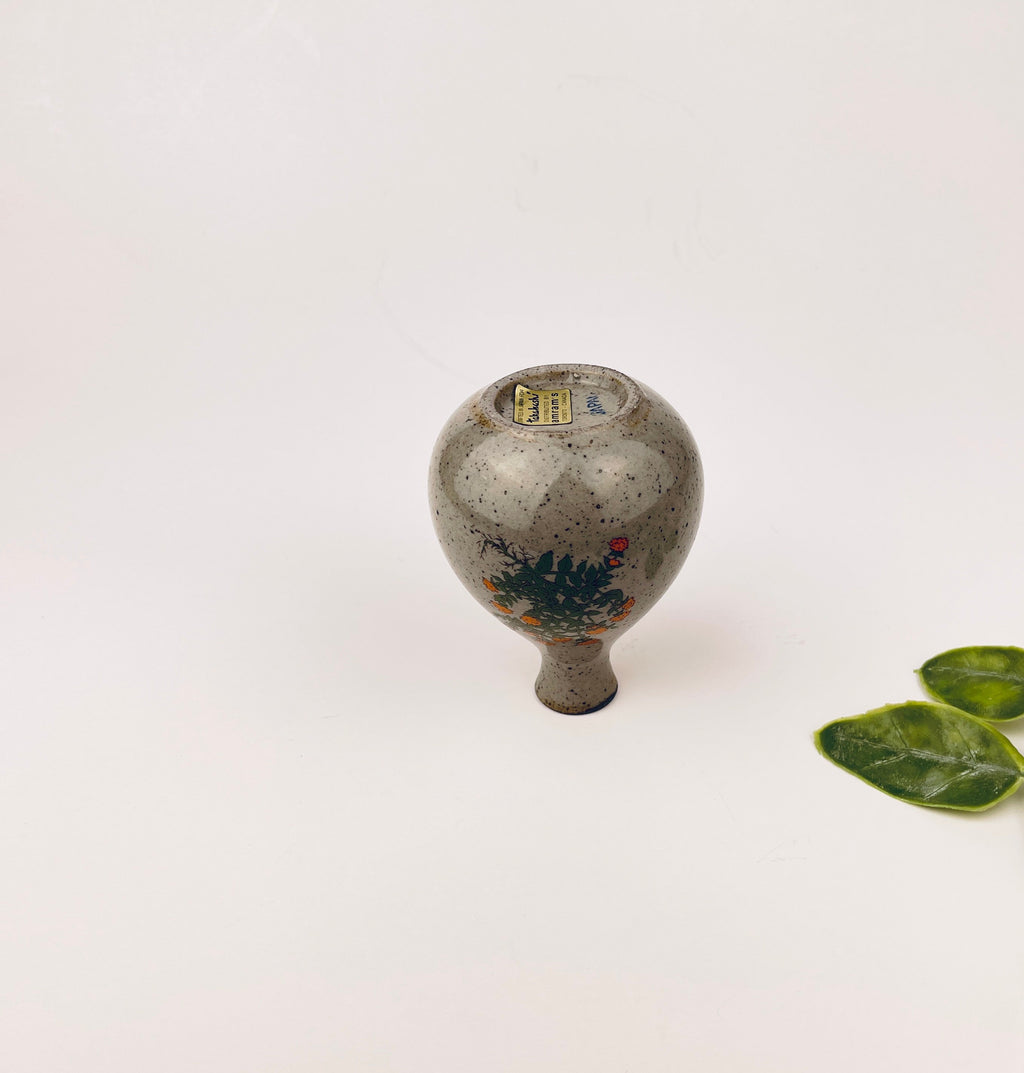 Product image for 'vintage japanese grey speckled bud vase mid century stoneware elegance' (view ac3c82)