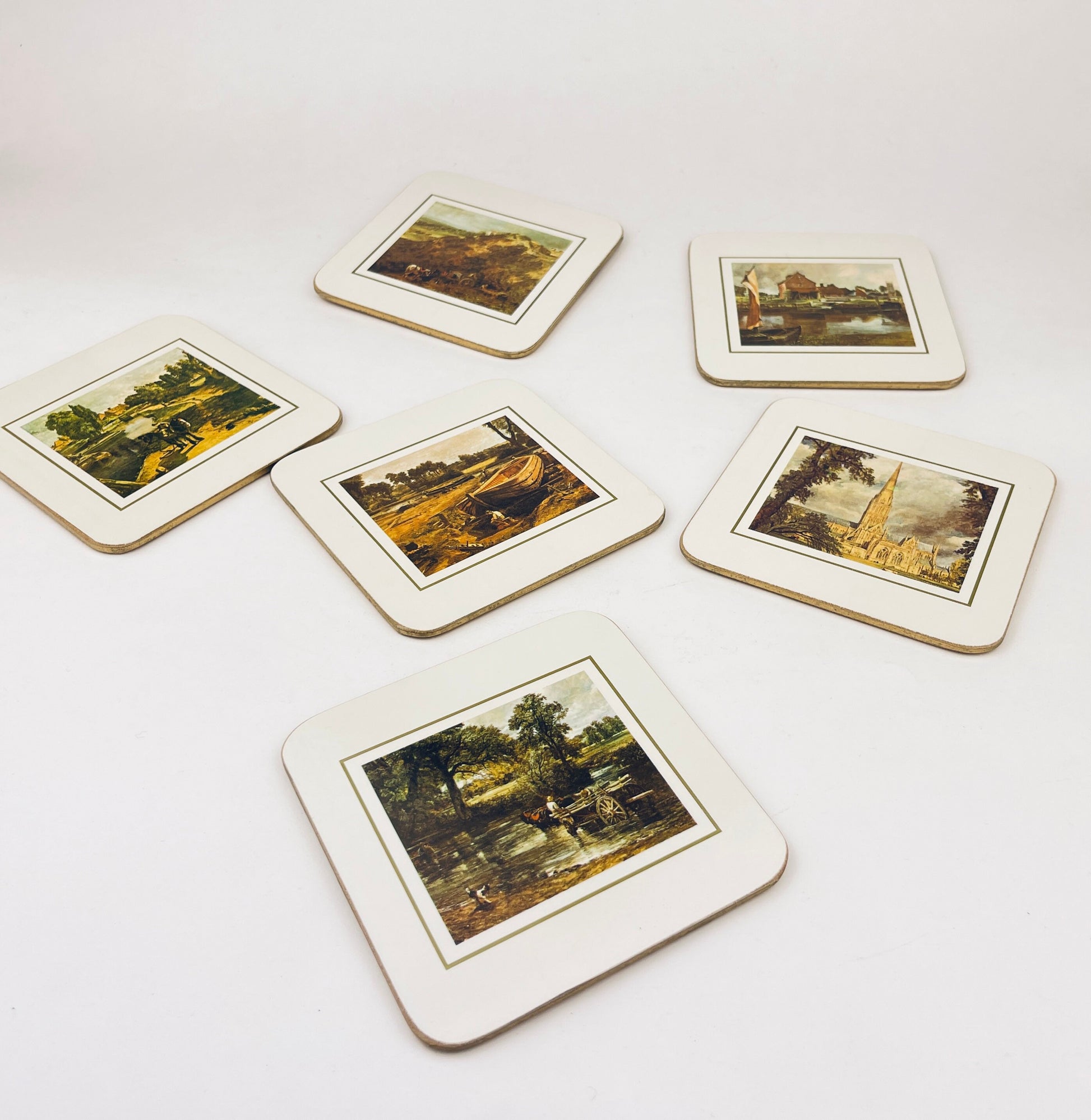 Product image for 'vintage clover leaf coasters set of 6 british art inspired tableware' (view a34201)