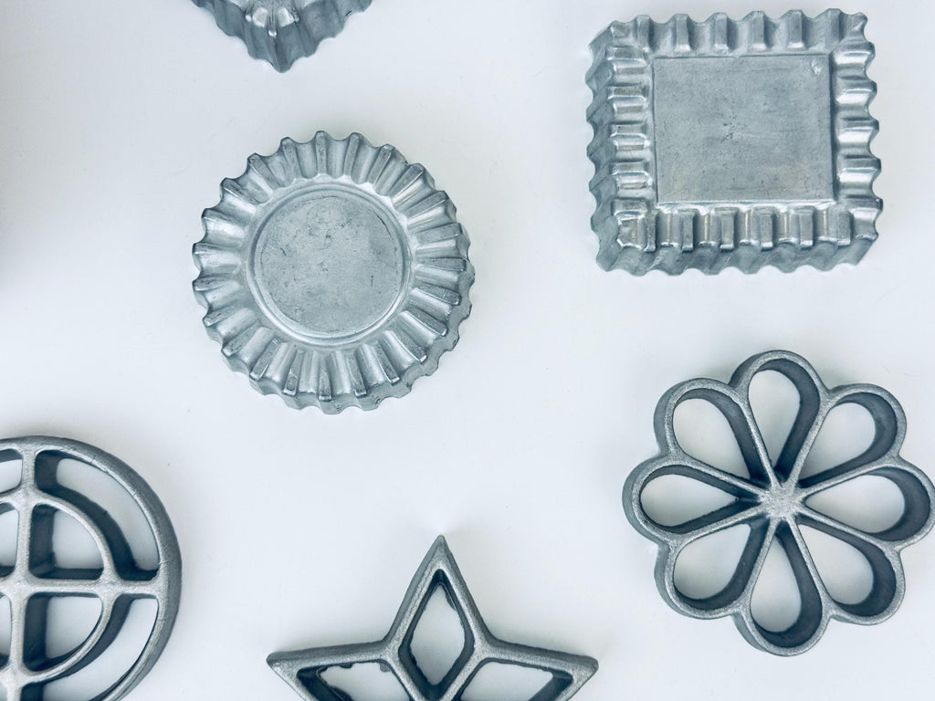 Product image for 'vintage nordic ware rosette timbale iron set scandinavian pastry molds' (view a7baab)