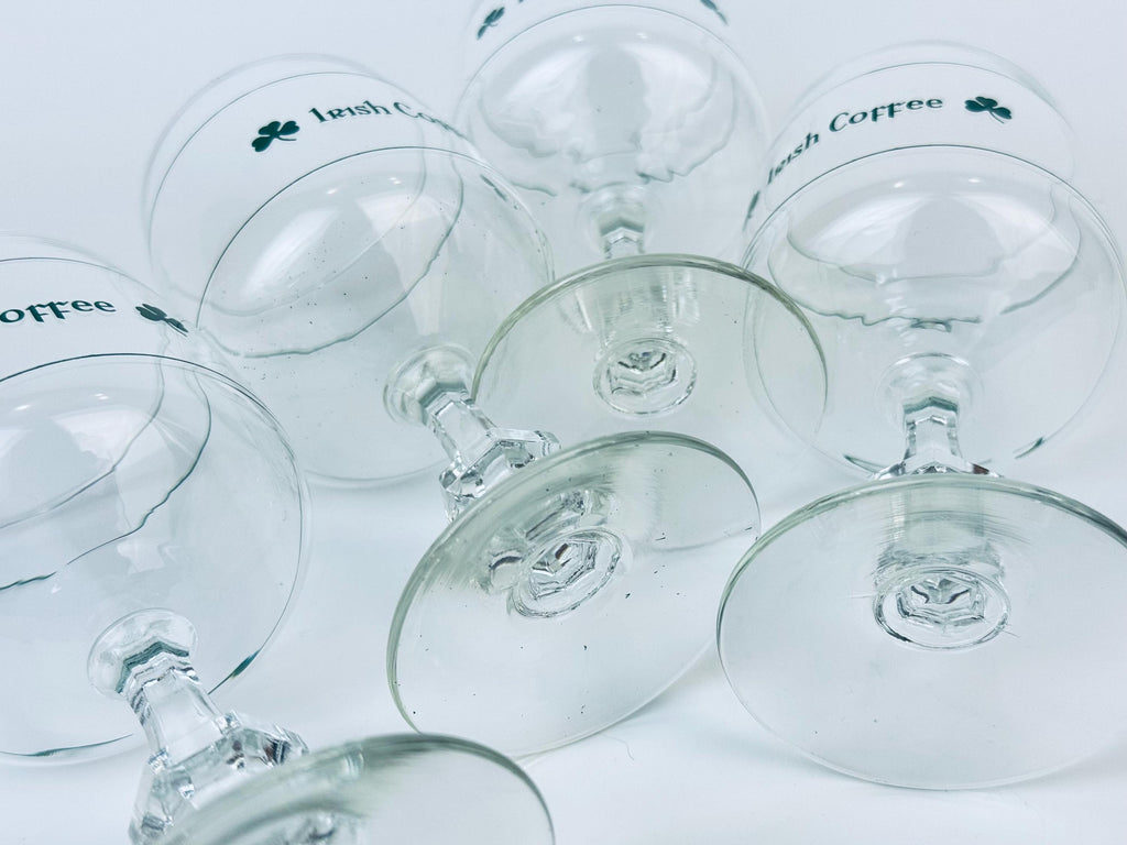 Product image for 'vintage irish coffee pedestal glasses goblets set of four 4' (view b40abe)