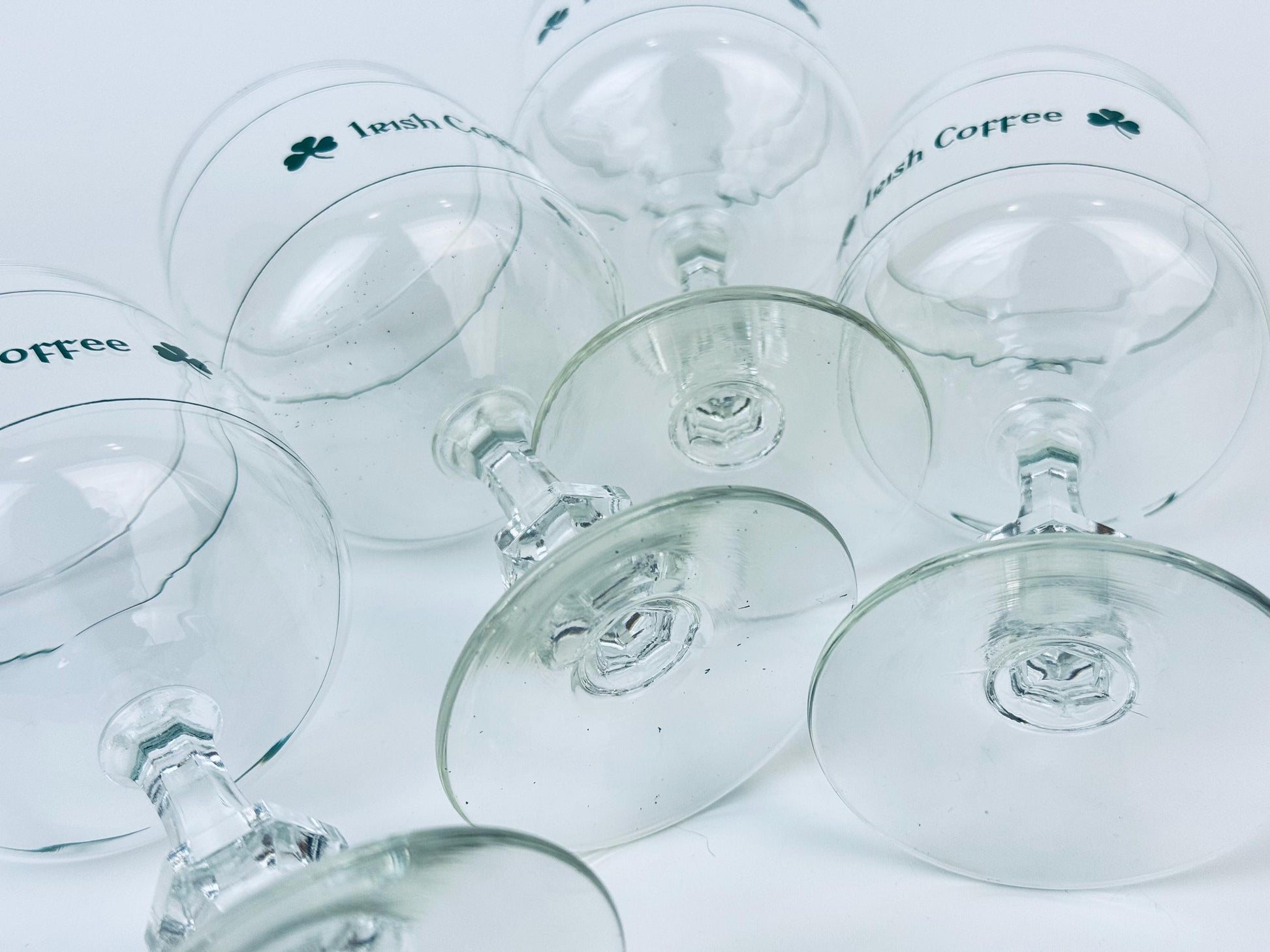 Product image for 'vintage irish coffee pedestal glasses goblets set of four 4' (view b40abe)